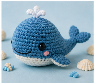 Ballena amigurumi