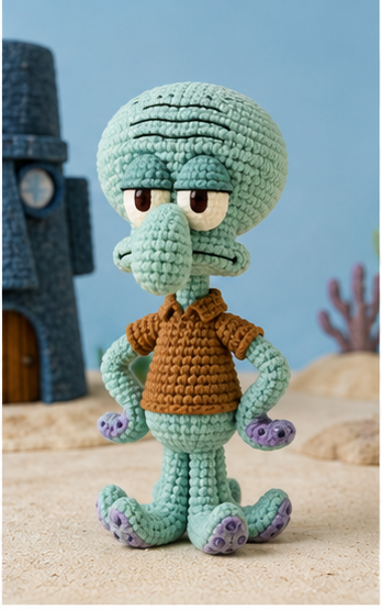 Calamardo amigurumi