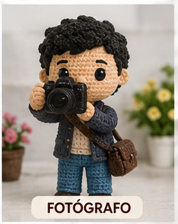 Fotógrafo amigurumi