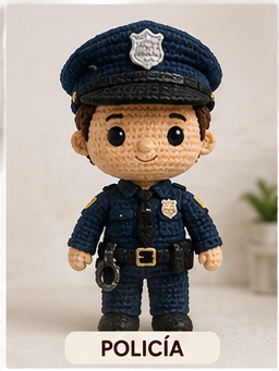 Policía amigurumi
