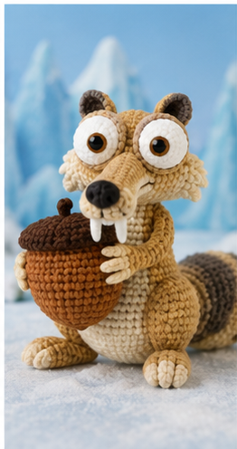 Scrat amigurumi